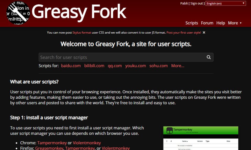 Greasy Fork: گنجینه‌ای از اسکریپت‌های کاربردی جهت بهبود تجربه وب‌گردی